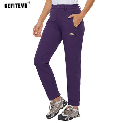 KEFITEVD téli meleg polár túranadrág női vízálló szélálló hó nadrág sí nadrág Softshell munkanadrág női