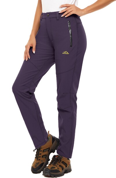 KEFITEVD ziemas siltas flīsa pārgājienu bikses sievietēm ūdensizturīgas vēja necaurlaidīgas sniega bikses slēpošanas bikses Softshell darba bikses sievietēm