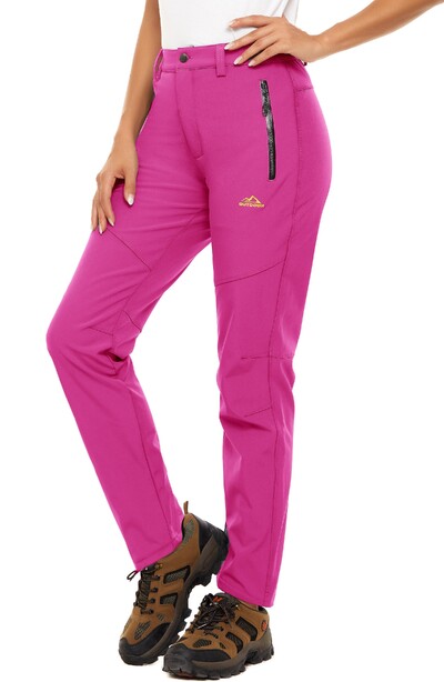 KEFITEVD ziemas siltas flīsa pārgājienu bikses sievietēm ūdensizturīgas vēja necaurlaidīgas sniega bikses slēpošanas bikses Softshell darba bikses sievietēm