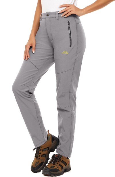 KEFITEVD ziemas siltas flīsa pārgājienu bikses sievietēm ūdensizturīgas vēja necaurlaidīgas sniega bikses slēpošanas bikses Softshell darba bikses sievietēm