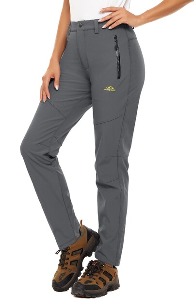 KEFITEVD ziemas siltas flīsa pārgājienu bikses sievietēm ūdensizturīgas vēja necaurlaidīgas sniega bikses slēpošanas bikses Softshell darba bikses sievietēm