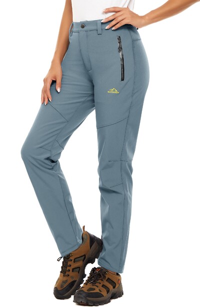 KEFITEVD ziemas siltas flīsa pārgājienu bikses sievietēm ūdensizturīgas vēja necaurlaidīgas sniega bikses slēpošanas bikses Softshell darba bikses sievietēm