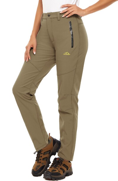 KEFITEVD ziemas siltas flīsa pārgājienu bikses sievietēm ūdensizturīgas vēja necaurlaidīgas sniega bikses slēpošanas bikses Softshell darba bikses sievietēm