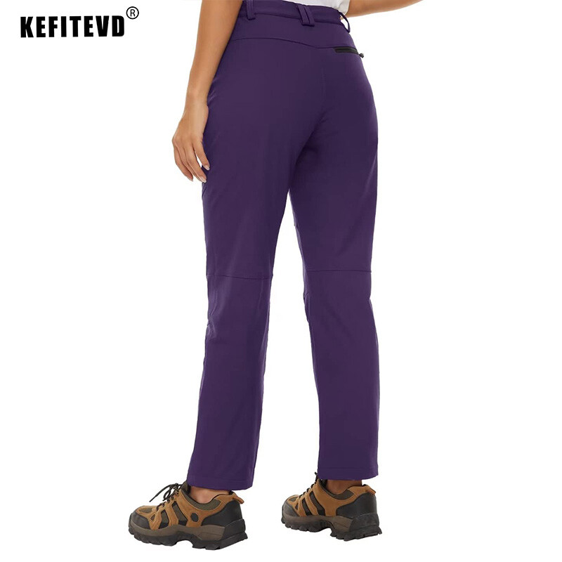 KEFITEVD ziemas siltas flīsa pārgājienu bikses sievietēm ūdensizturīgas vēja necaurlaidīgas sniega bikses slēpošanas bikses Softshell darba bikses sievietēm