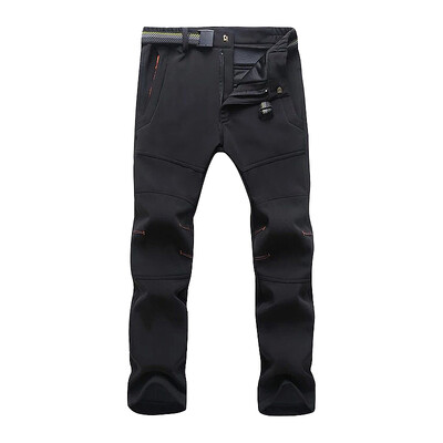 JNLN Termo hlače Muške zimske vodootporne radne hlače od flisa otporne na vjetar Planinarenje Trekking Kampiranje Penjanje Planinarske hlače