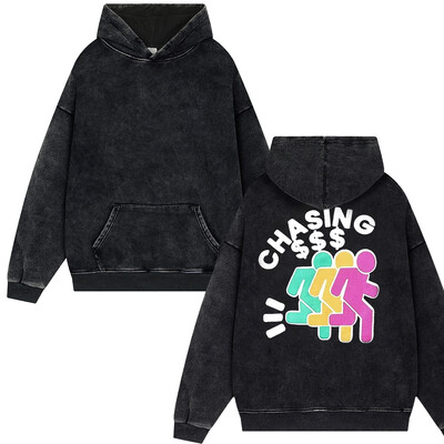 Y2k Streetwear Letter Retro Imprimare încrucișată Hip Hop Stil Punk Vintage Spălat Hanorac Bărbați Femei Pulover Harajuku Top coat supradimensionat