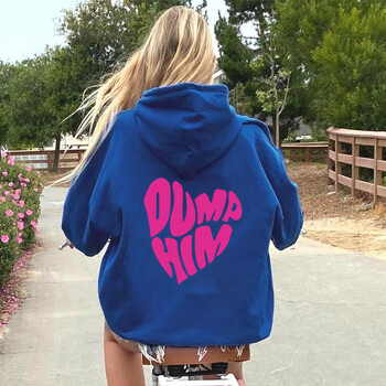 Dump Him Hoodies Дамски модерен суитчър Модерни суичъри Preppy суичър Sorority Sweatshirt Комфортни цветове Модерни подаръци