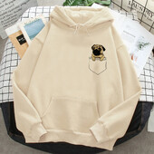 Pug hoodies γυναικών ιδρώτα y2k harajuku hoddies γυναικεία streetwear με κουκούλα πουκάμισο