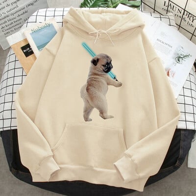 Pug hoodies γυναικών ιδρώτα y2k harajuku hoddies γυναικεία streetwear με κουκούλα πουκάμισο