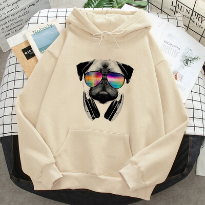 Pug hoodies γυναικών ιδρώτα y2k harajuku hoddies γυναικεία streetwear με κουκούλα πουκάμισο