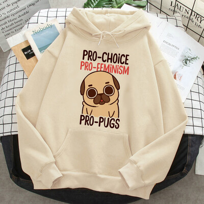 Pug hoodies γυναικών ιδρώτα y2k harajuku hoddies γυναικεία streetwear με κουκούλα πουκάμισο