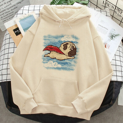 Pug hoodies γυναικών ιδρώτα y2k harajuku hoddies γυναικεία streetwear με κουκούλα πουκάμισο