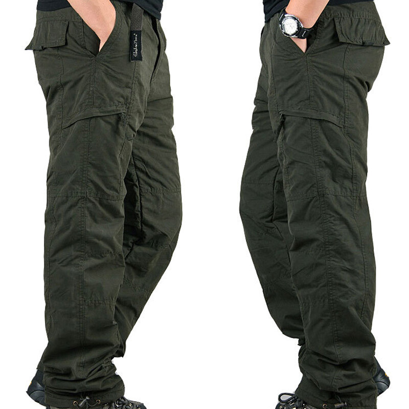 Vīriešu kravas bikses ziemas ikdienas siltas, biezas flīsa bikses vīriešiem, kokvilna, vairākas kabatas bikses, vīriešu āra sporta bikses MY327