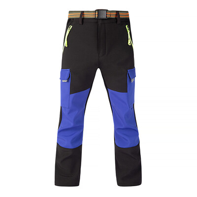 TRVLWEGO Pantaloni de schi pentru zăpadă pentru copii Trekking Călătorie Impermeabil Rezistent la vânt Căptușit cu lână Pantaloni de camping pentru drumeții în aer liber