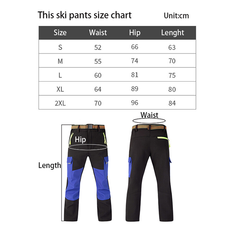 TRVLWEGO Pantaloni de schi pentru zăpadă pentru copii Trekking Călătorie Impermeabil Rezistent la vânt Căptușit cu lână Pantaloni de camping pentru drumeții în aer liber