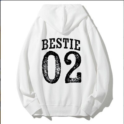 BFF Matching Labākā drauga dzimšanas dienas kapuces Sieviešu labākais draugs Bestie džemperis Smieklīgs koķetes pulovers BFF dāvanas meitenēm