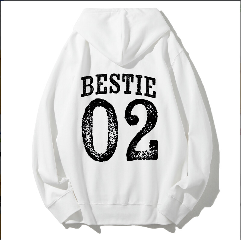 BFF Matching Labākā drauga dzimšanas dienas kapuces Sieviešu labākais draugs Bestie džemperis Smieklīgs koķetes pulovers BFF dāvanas meitenēm