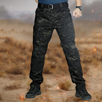 Ανδρικά Casual Cargo Pants Elastic Classic Outdoor Hiking Trekking Tactical Sweatpants Camouflage Hunting Many Pocket Trousers