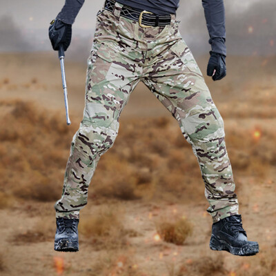 Ανδρικά Casual Cargo Pants Elastic Classic Outdoor Hiking Trekking Tactical Sweatpants Camouflage Hunting Many Pocket Trousers