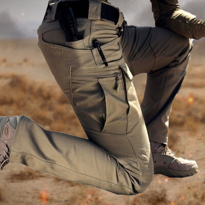 Ανδρικά Casual Cargo Pants Elastic Classic Outdoor Hiking Trekking Tactical Sweatpants Camouflage Hunting Many Pocket Trousers