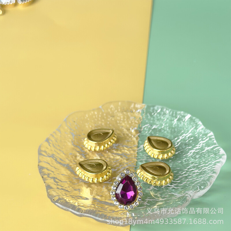 Kapljica vode 30 komada u obliku suncokreta u boji tip stroja plastični dijamant 10x14 mm akril dvoslojni dijamantni dijamant DIY pribor za kosu cipele i šeširi dodaci