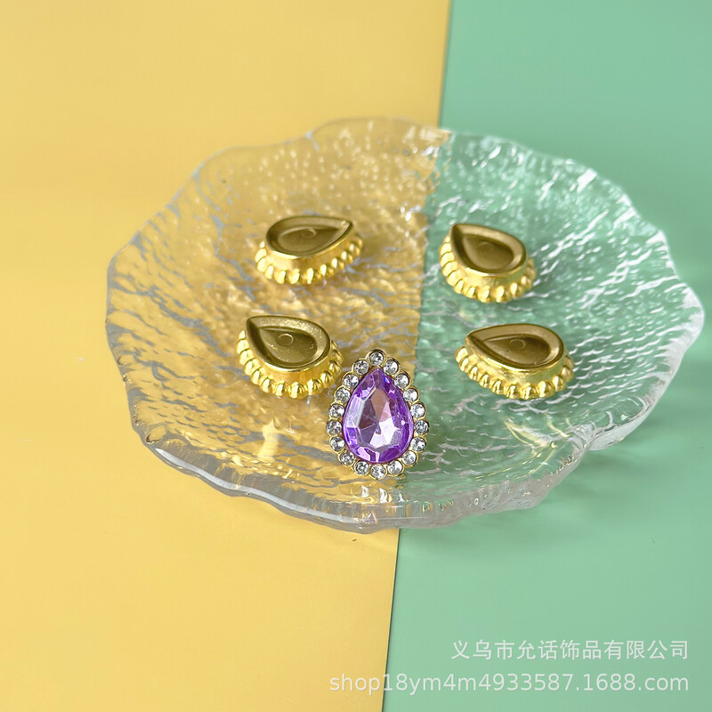 Kapljica vode 30 komada u obliku suncokreta u boji tip stroja plastični dijamant 10x14 mm akril dvoslojni dijamantni dijamant DIY pribor za kosu cipele i šeširi dodaci