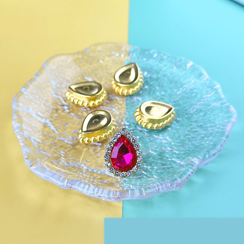 Kapljica vode 30 komada u obliku suncokreta u boji tip stroja plastični dijamant 10x14 mm akril dvoslojni dijamantni dijamant DIY pribor za kosu cipele i šeširi dodaci