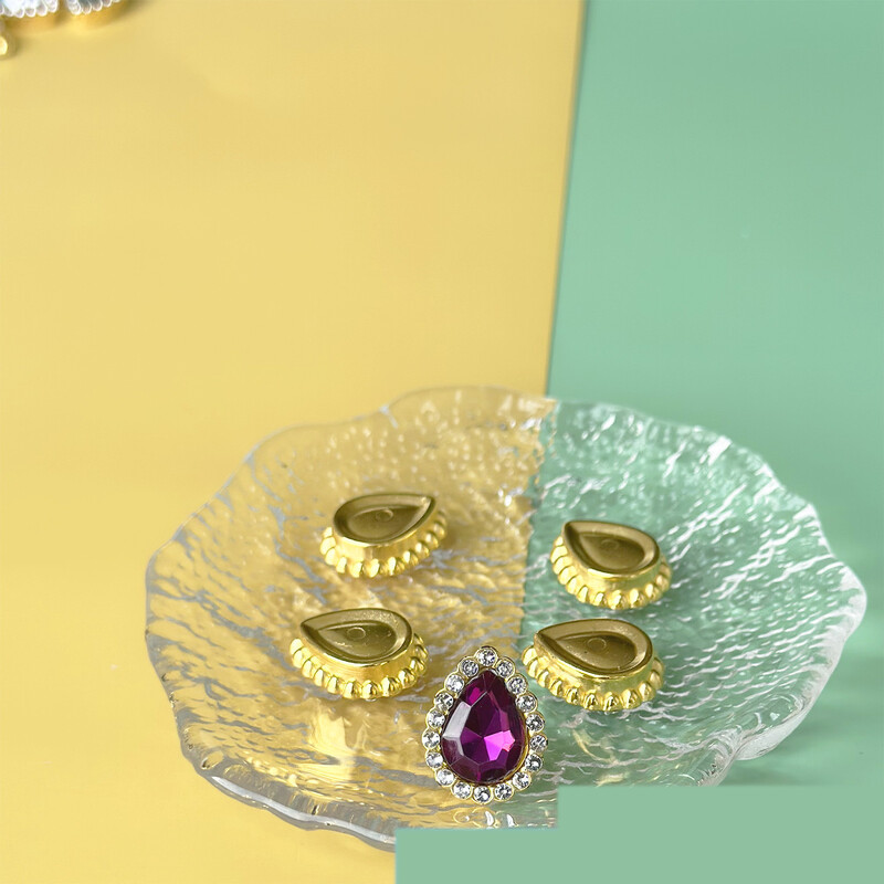 Kapljica vode 30 komada u obliku suncokreta u boji tip stroja plastični dijamant 10x14 mm akril dvoslojni dijamantni dijamant DIY pribor za kosu cipele i šeširi dodaci