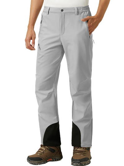 MAGCOMSEN skijaške hlače za snijeg, muške vodootporne s patentnim zatvaračem Softshell skijaške hlače s podstavom od flisa, otporne na vjetar, hlače za snowboard