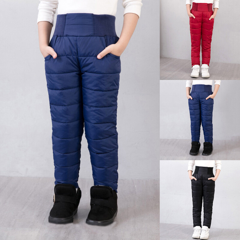 Little Girls Boys Kietos sniego kelnės storos žiemos šiltos vaikiškos kelnės kūdikių sniego kostiumas 1218 mėn. izoliuotas kombinezonas berniukų slidinėjimo rinkinys