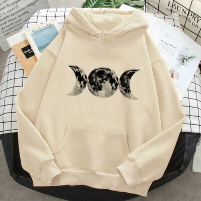 Witch Triple Moon Gothic Sun hoodies naiste anime 2023 higi y2k graafiline riietus tõmbab naiste jaapani pullover