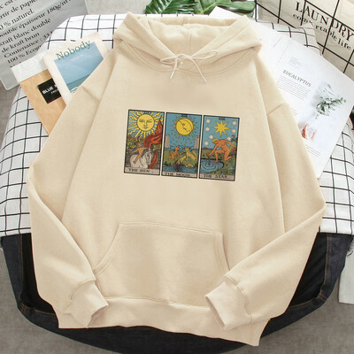 Witch Triple Moon Gothic Sun hoodies naiste anime 2023 higi y2k graafiline riietus tõmbab naiste jaapani pullover