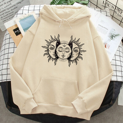 Witch Triple Moon Gothic Sun hoodies naiste anime 2023 higi y2k graafiline riietus tõmbab naiste jaapani pullover