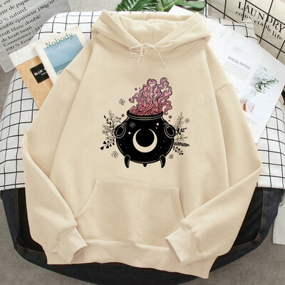 Witch Triple Moon Gothic Sun hoodies naiste anime 2023 higi y2k graafiline riietus tõmbab naiste jaapani pullover