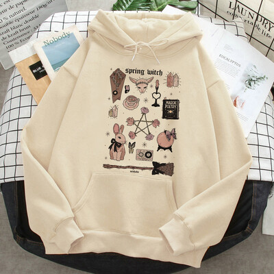 Witch Triple Moon Gothic Sun hoodies naiste anime 2023 higi y2k graafiline riietus tõmbab naiste jaapani pullover