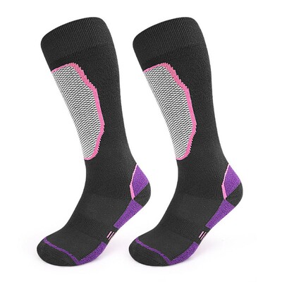 Șosete de snowboarding Șosete termoizolante anti-alunecare peste gambă Șosete termice respirabile, care absoarbe transpirația, cu uscare rapidă.