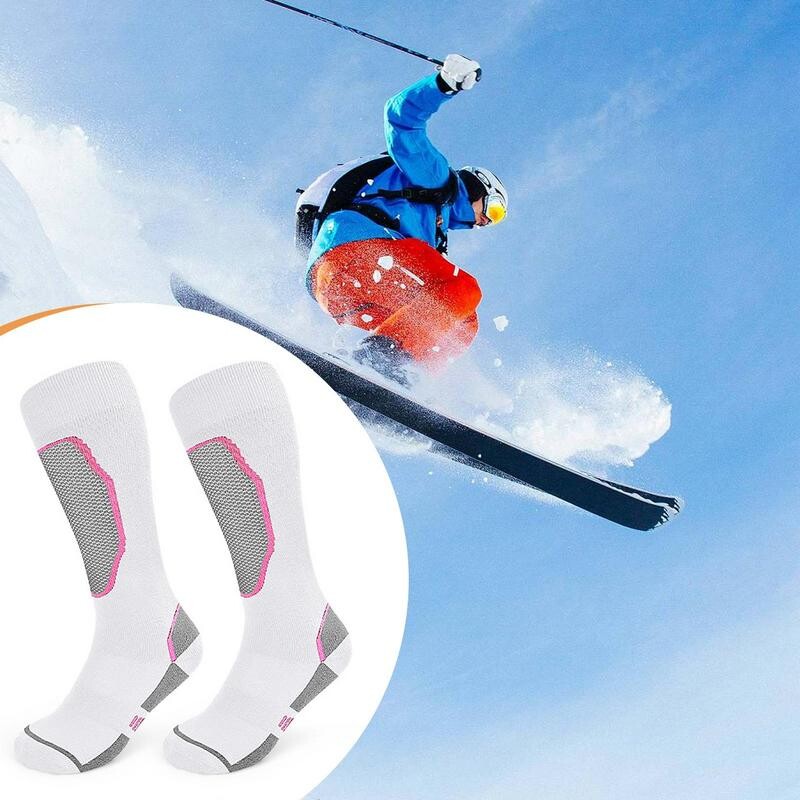 Șosete de snowboarding Șosete termoizolante anti-alunecare peste gambă Șosete termice respirabile, care absoarbe transpirația, cu uscare rapidă.