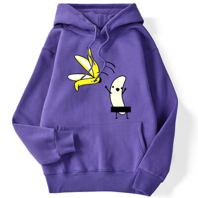 Utcai női pulóverek Vegyük le banánhéjunkat Vicces nyomdaruházat Kényelmes meleg pulóverek Női Aranyos Utcai ruhák