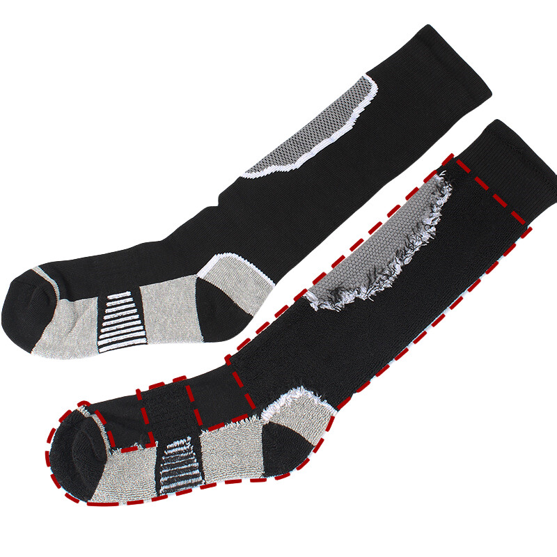 Șosete calde de schi pentru bărbați de iarnă, pernă mai groasă, pentru genunchi, snowboarding, fotbal, sport, șosete termice