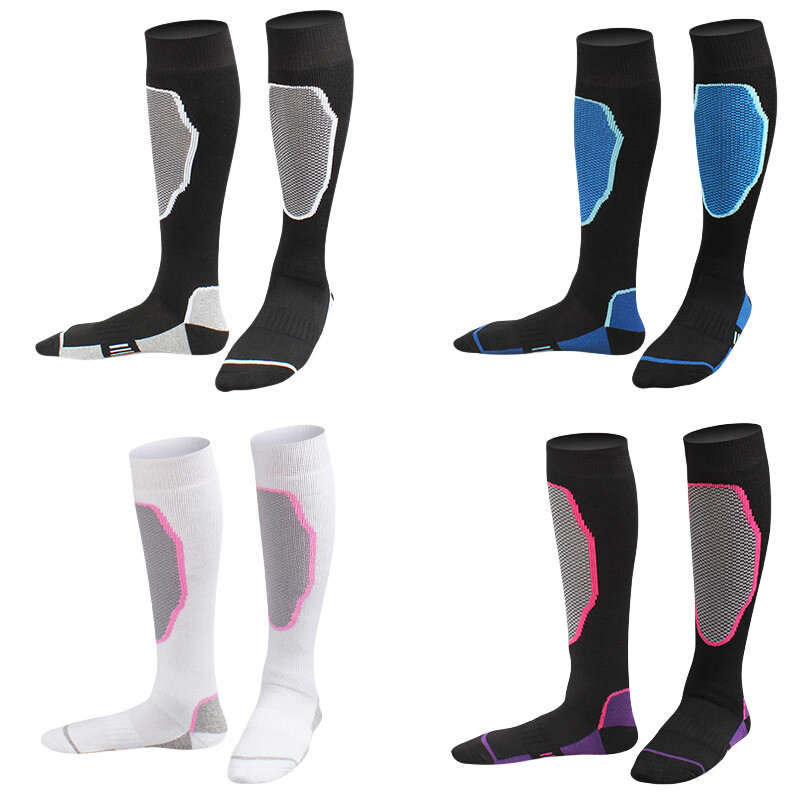 Șosete calde de schi pentru bărbați de iarnă, pernă mai groasă, pentru genunchi, snowboarding, fotbal, sport, șosete termice