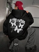 Dámska mikina s kapucňou Tri motýle Harajuku Fleece s kapucňou, módna mikina s okrúhlym výstrihom, jesenná nadrozmerná streetwearová mikina pre ženy