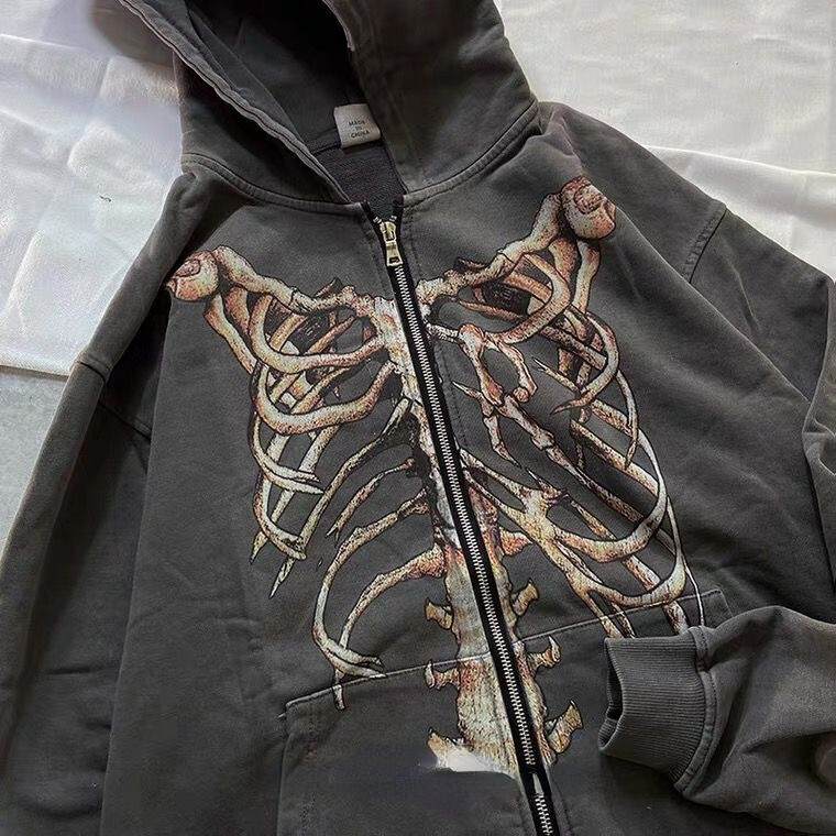 Ženske majice s kapuljačom Harajuku Y2k Hoodie s patentnim zatvaračem Opuštene prevelike majice s kapuljačom Jesenska ležerna jednobojna majica s kapuljačom i kaputom