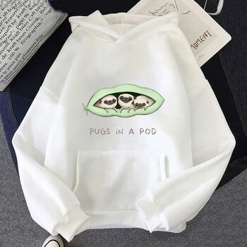 Φούτερ Pug Dog Ανδρικά/γυναικεία Φθινοπωρινά Fleece Ρούχα Κινούμενα σχέδια Cute Pet Graphic Hoodie Υψηλής ποιότητας ελαφρύ ελαστικό φούτερ με κουκούλα