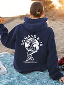 Široka majica s kapuljačom Solid Earth Printa za slobodno vrijeme Ženska modna ulična majica s kapuljačom na otvorenom, dugih rukava 11