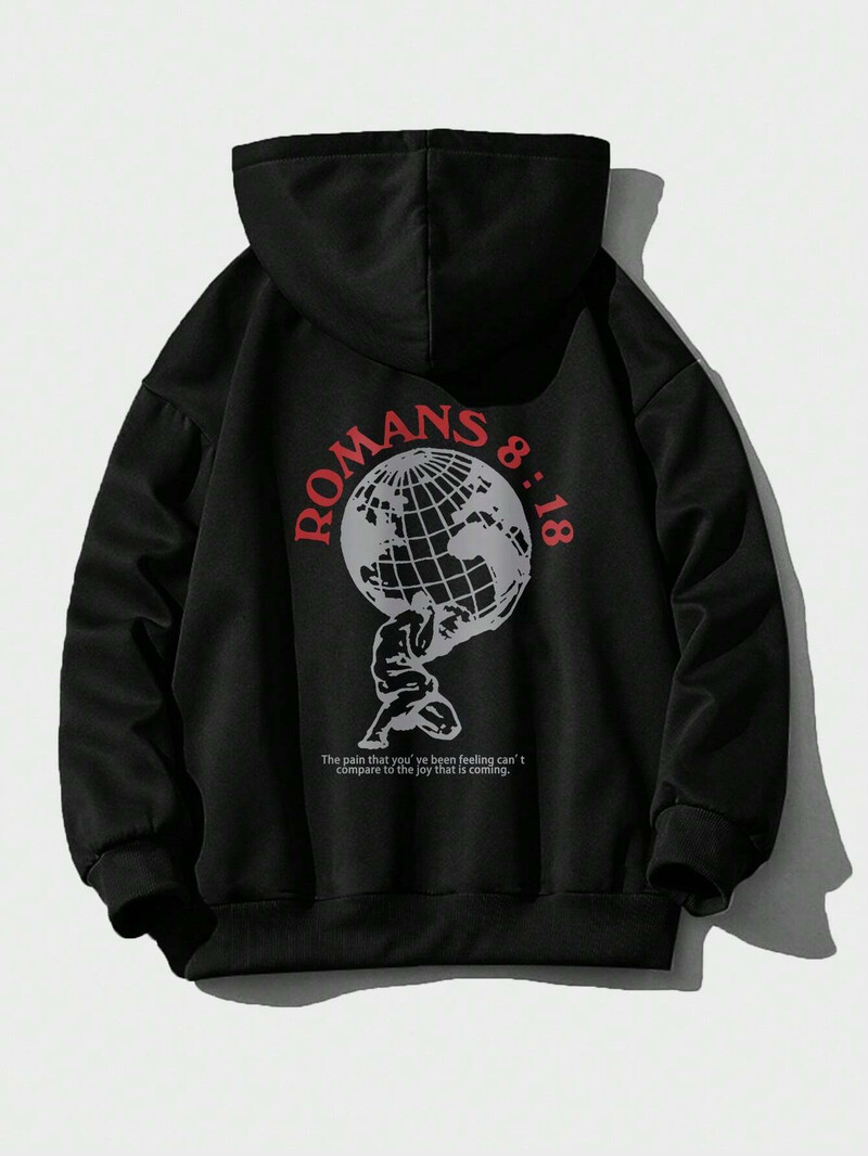 Široka majica s kapuljačom Solid Earth Printa za slobodno vrijeme Ženska modna ulična majica s kapuljačom na otvorenom, dugih rukava 11