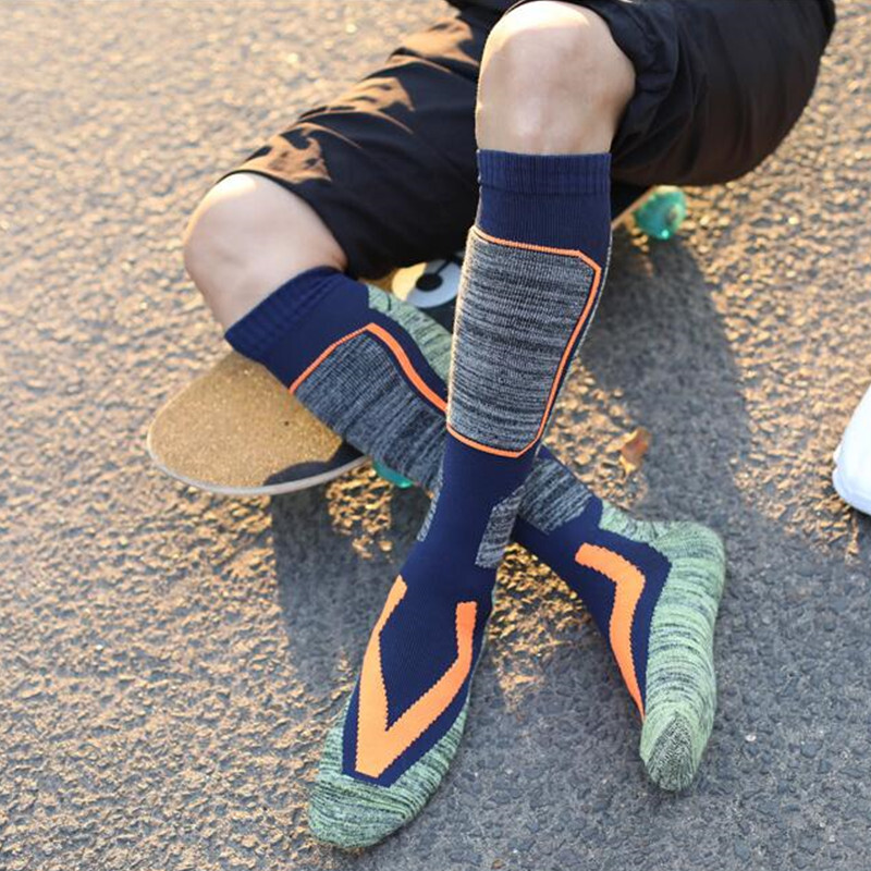 Termo zimné lyžiarske bavlnené ponožky pre dospelých, mužov a ženy, teplé vonkajšie cyklistické a snowboardové športové termoponožky