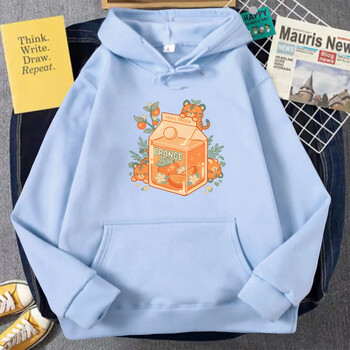 Аниме Orange Juice Hoodies Мъжки дамски моден суичър с качулка Детско облекло Облекло за момчета Хип-хоп Harajuku Ежедневно суичър с качулка