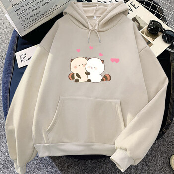 Raccoon Cute Graphic Printing Hoodies Hug Heart Graphic Printing Φούτερ για Άνετα μαλακά πουλόβερ με κουκούλα Winter Fleece