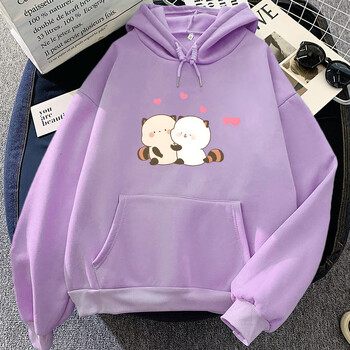 Raccoon Cute Graphic Printing Hoodies Hug Heart Graphic Printing Φούτερ για Άνετα μαλακά πουλόβερ με κουκούλα Winter Fleece