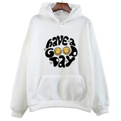 Have A Good Day Hanorace Streetwear Femei Hanorace Îmbrăcăminte drăguță de desene animate Hanorac din lână de iarnă Pulovere cu mânecă lungă și decolteu